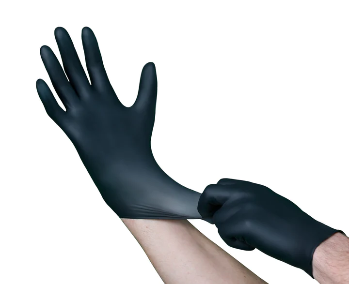 VGuard® 5.5 mil Black Nitrile Exam Glove, Fentanyl Tested Nitrile Gloves