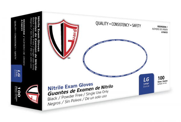 VGuard® 5.5 mil Black Nitrile Exam Glove, Fentanyl