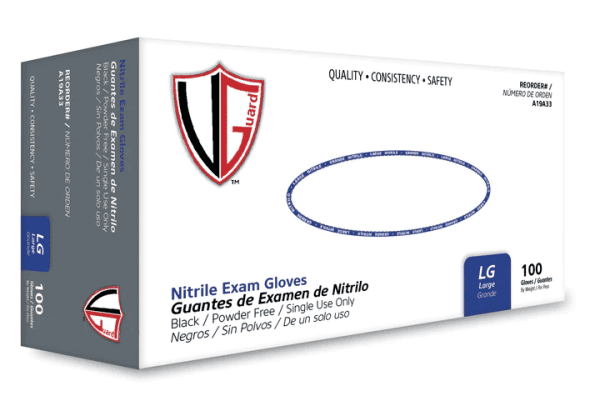 VGuard® 7 mil Black Nitrile Exam Glove
