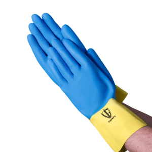 VGuard® 28 mil Blue/Yellow Neoprene Coated Latex Glove