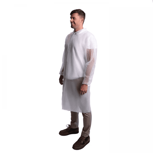 VGuard™ White Polypropylene Lab Coat