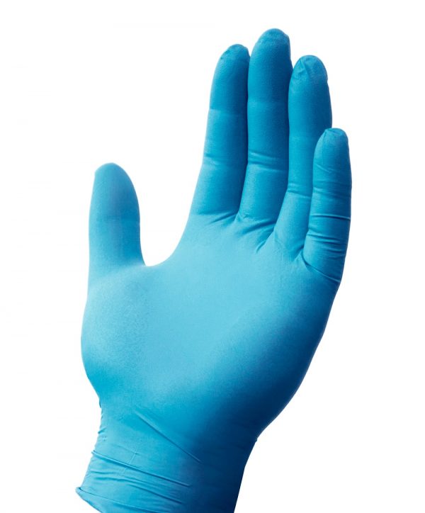 Powdered Blue Nitrile Gloves by Uncle Supply