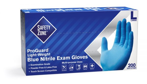 Powder Free Blue Nitrile Gloves by Uncle Supply