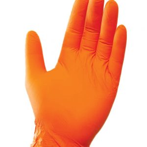 Powder Free Orange Nitrile Gloves by Uncle Supply