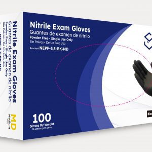 Saneck Safety's 3.5 Mil Black Nitrile Exam Gloves