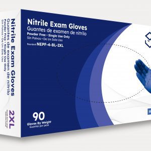 4.0 mil Dark Blue Nitrile Exam Gloves by Saneck Safety