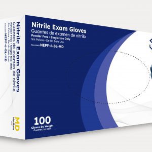 6.0 mil Blue Nitrile Exam Gloves by Saneck Safety