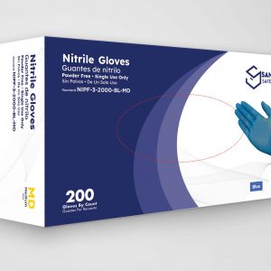 Saneck's 3.0 Mil Blue Nitrile Gloves, 2000 pc