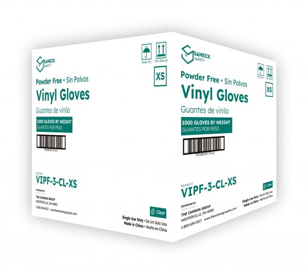 3.0 mil Clear Vinyl Powder Free Gloves by Saneck Safety