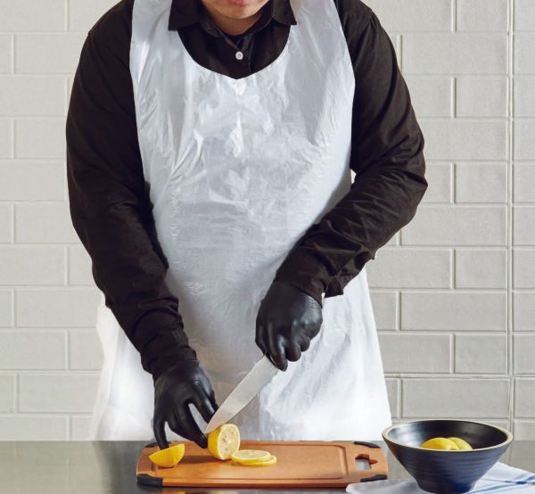 Heavyweight Polyethylene Aprons, White by Saneck Safety